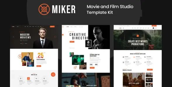 Miker – Movie & Film Studio Elementor Template Kit