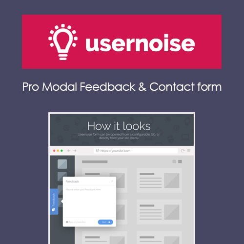 Usernoise Pro Modal Feedback & Contact form