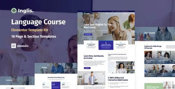 Inglis – Language Course WordPress Elementor Template Kit