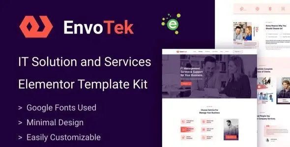 EnvoTek – IT Solution & Services Elementor Template Kit