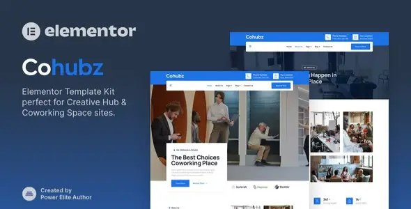 Cohubz – Creative Hub & Coworking Space Elementor Template Kit